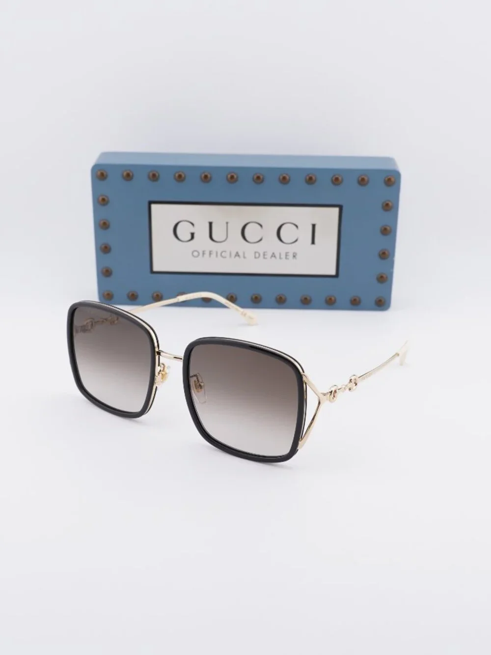 Gucci GG1016SK 004 Square Sunglasses - Black / Brown